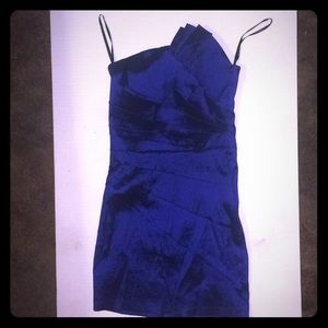 Strapless Asymmetrical Minimalist Cocktail Dress